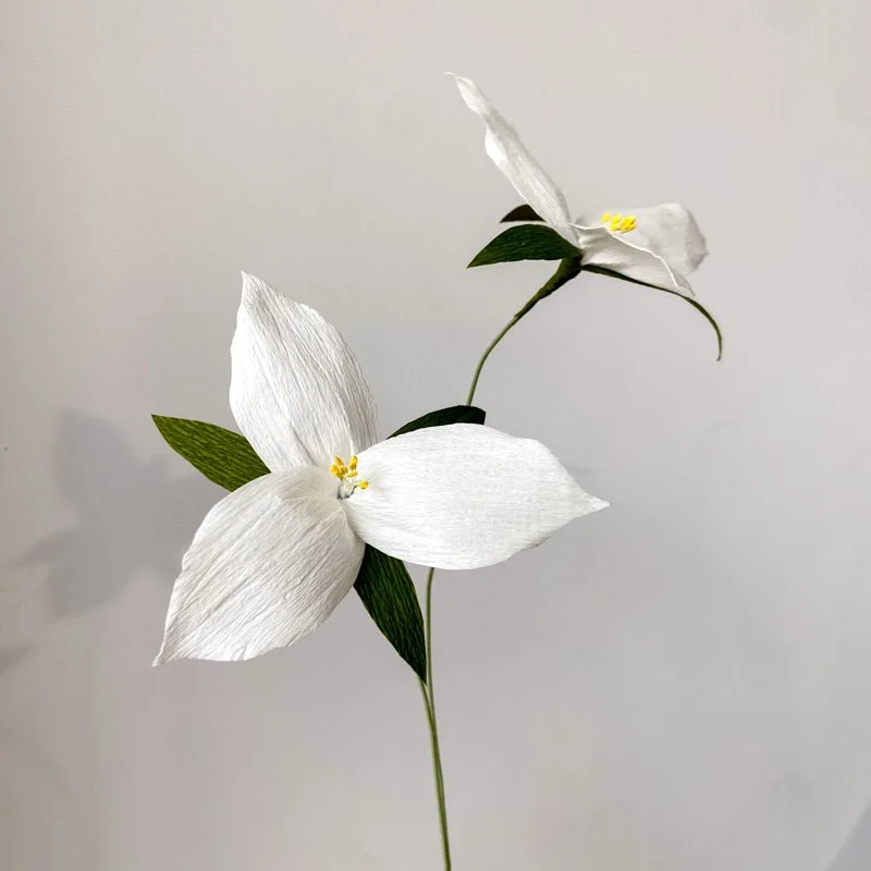 TRILLIUM CREPE PAPER FLOWER — PAPERCRAFT MIRACLES LLC